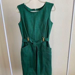 Ellen Tracy Emerald Green Sheath Dress Size 4